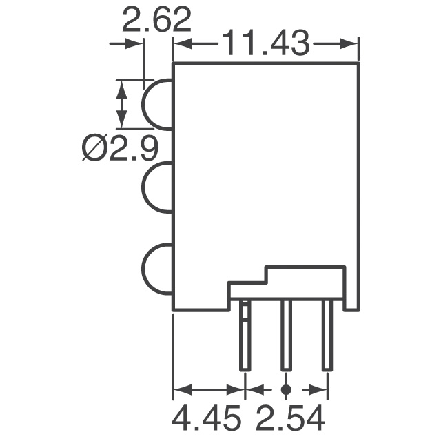 WP934SA/LILYLGD Kingbright  LED - Circuit imprimé Indicateurs Réseaux Barres lumineuses Graphiques à barres